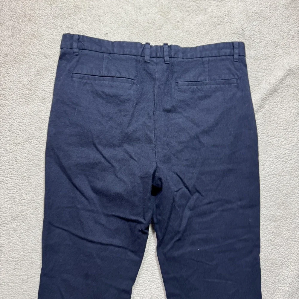 AllSaints Pants Mens 32 Black Pleated Cotton Wool Button Fly Chino Trousers Crop